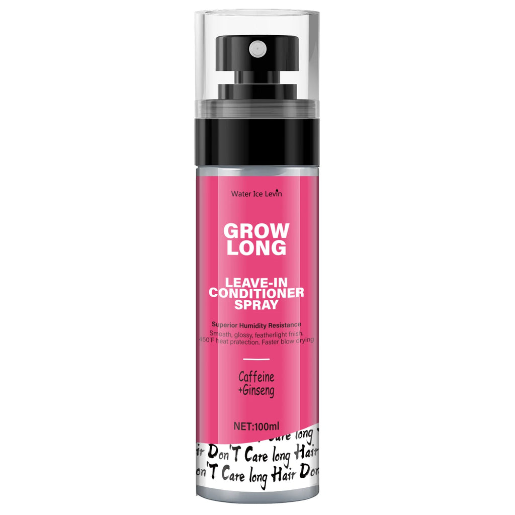 Leave-In Conditioner Spray and Smoothing Agent, Long-Lasting Biotin - Anti-Frizz Deep Conditioner for Split Ends and Breakage - with Vitamin E, Caffeine, and Ginseng, Suitable for Curly, Dry, and Damaged Hair Qme 100ml One Bottle