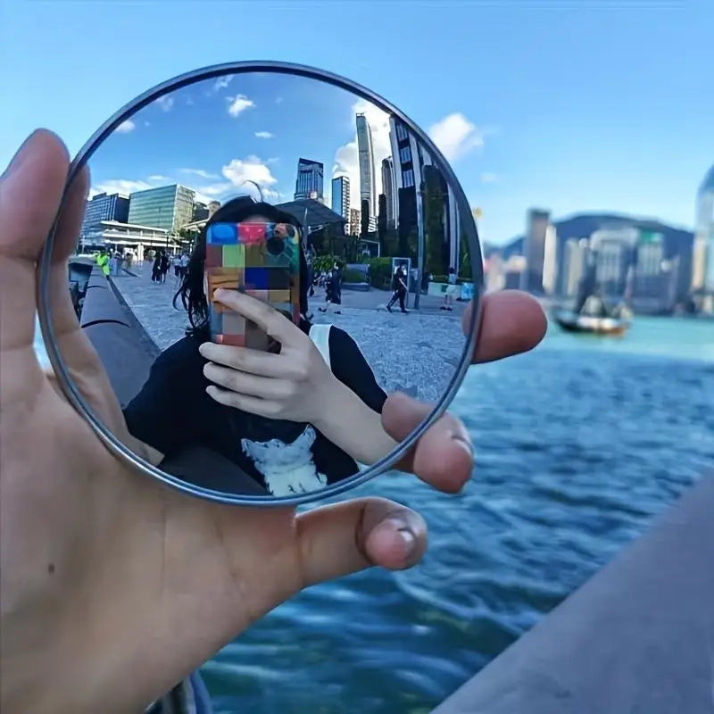 Fashionable Convex Round Mirror Travel Makeup Selfie Photography Qme