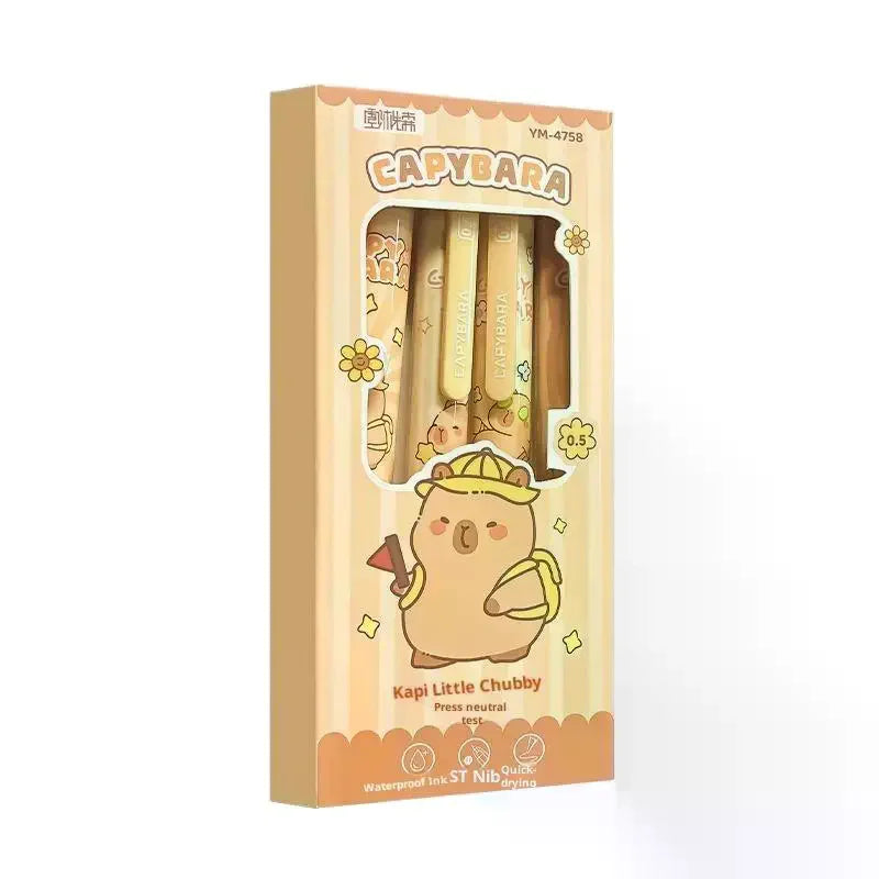 Cute Cartoon Capybara Gel Pen Quick Drying Neutral Student Kids Qme