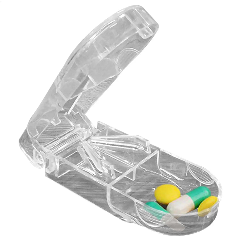Portable Multiple Pill Dispenser Multifunctional Medicine Crusher Clear Vitamin And Medicine Crusher For Adults And Children Qme