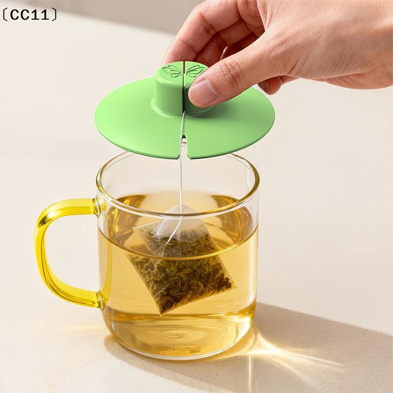 Silicone Tea Bag Partner Handle Holder Squeezer Reusable Mugs Lids Qme