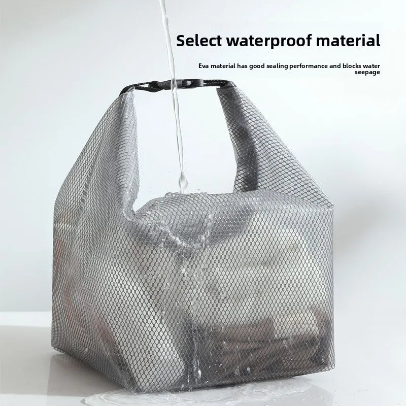 A Waterproof Storage Bag, Fitness Clothing Swimming Bathroom Large Capacity Drawstring, Men's And Women's Outdoor Toiletries Bag Qme