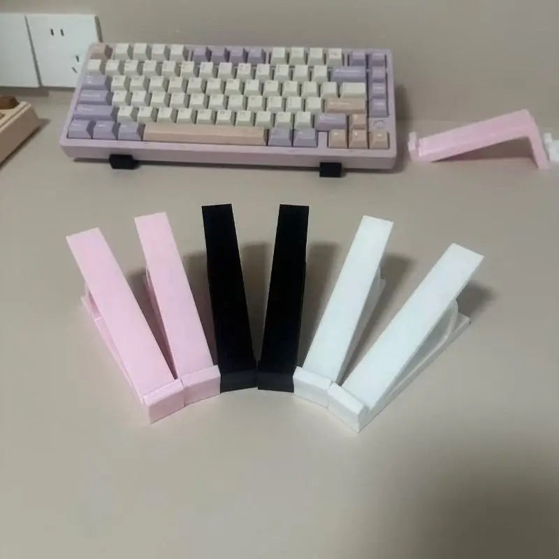 1 Pair Portable Keyboard Risers Adjustable Computer Desk Riser Qme