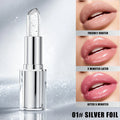 Temp Color Change Pearl Lipstick Metal Crystal Jelly Lip Balm Waterproof No Stick Cup Diamond Shimmer Lip Makeup Qme 9910-1