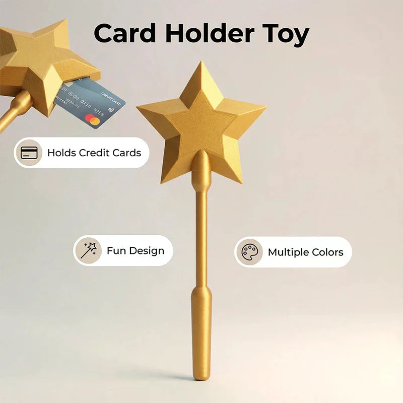 3D Printed Wand Tap To Pay, Star Contactless Credit Card Holder, NFC Payment , Tap-to-Pay Credit Card Qme