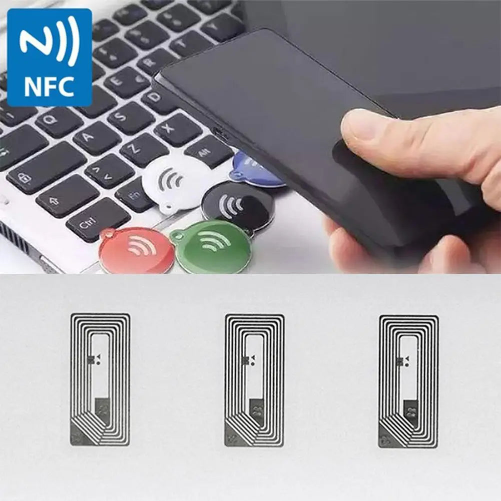 NEW NFC Chip Ntag213 Sticker Wet Inlay 11x21MM 13.56MHz Label Tag 213 Anti-counterfeiting Label Electronic Label 10Pcs Qme