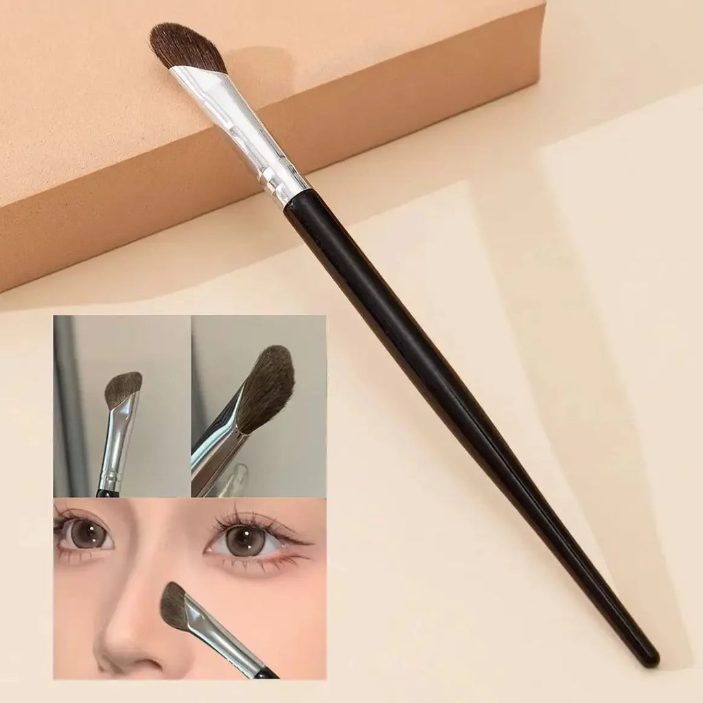 3D Contour Nose Shadow Brush - Angled Eyeliner Wand, Portable travel,Highlighter Makeup Brush,Beginner Professional Makeup Tools Qme