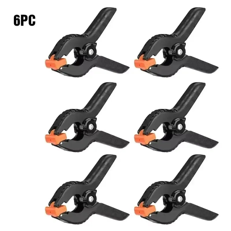 6pcs 2inch Spring Clamps Heavy Duty Plastic For Background Muslin Canvas Paper Chromakey Screen Clip Photo Studio Carpenter Tool Qme 6PCS