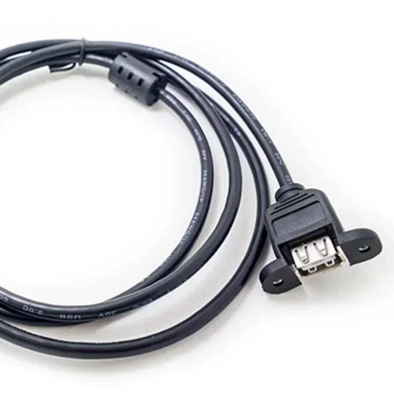 5pcs 1.5m USB 2.0 Extension Cable for Data Transfer with Screw Mounting Hole for Secure Fixed Connection for PC Printer Device Qme