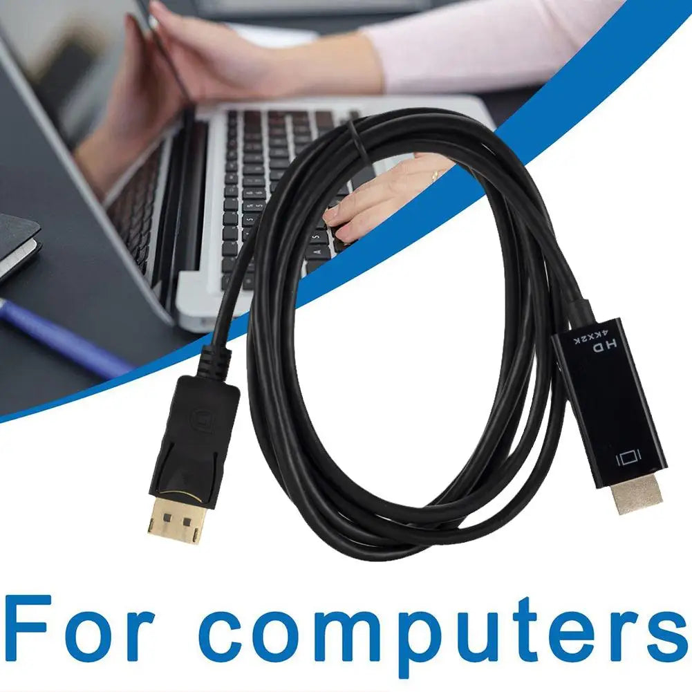 4K 2K DisplayPort to HDMI-compatible Video Audio Converter Adapter Display Port Cable DP For Laptop Projector PC TV Monitor Qme