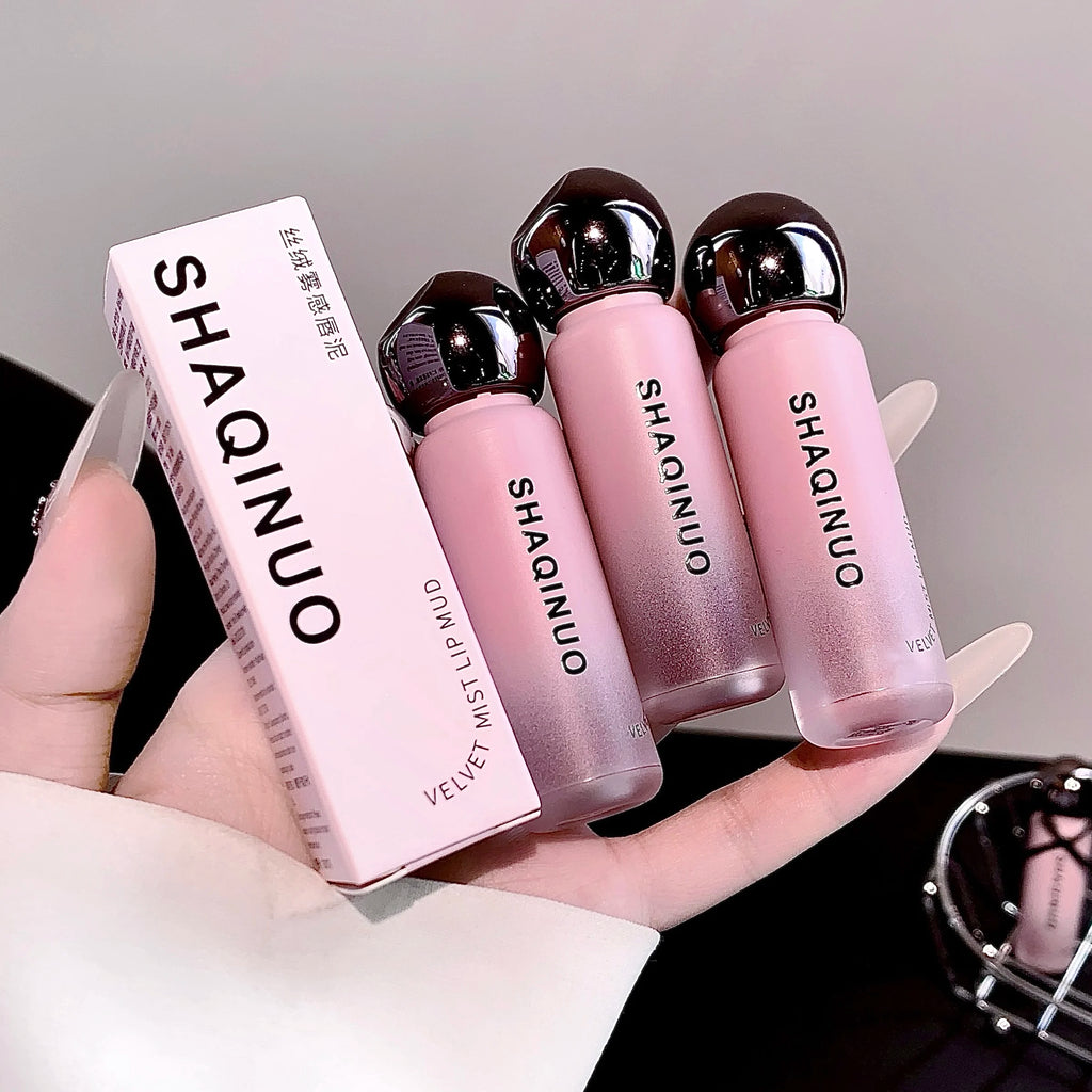 SHAQINUO Velvet Mist Lip Glaze Matte Clay Long-lasting Non-drying Qme