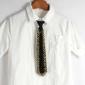 Luxurious Women Popular Shining Pearl Black Tie Trend Girls Qme Gold