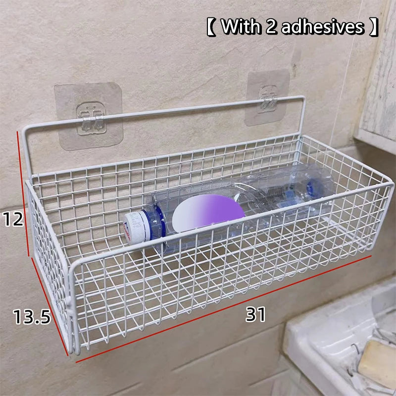 Kitchen And Bathroom Storage Rack No Drilling Required Wall-Mounted Storage Rack Qme A11