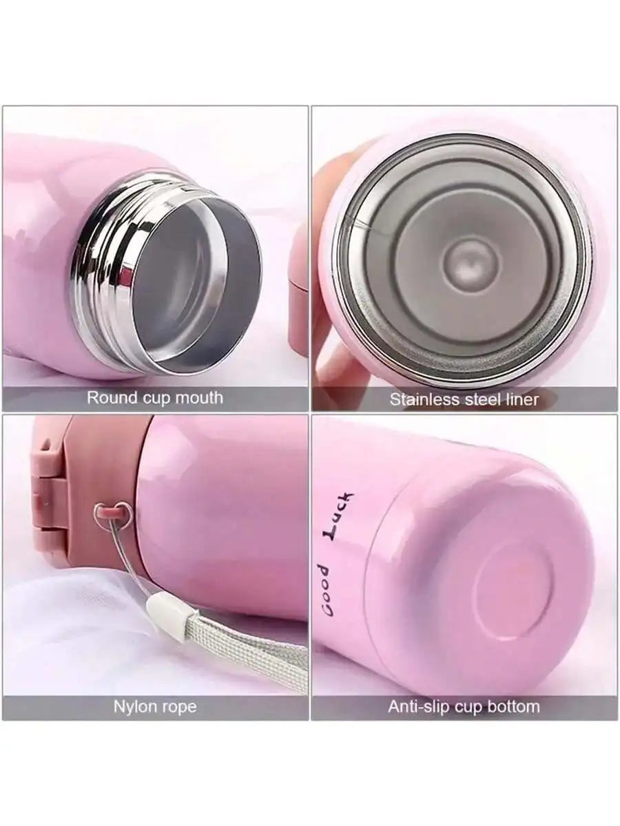 200 Lucky Mini Vacuum Cup Stainless Steel Bottle Cold Beverages Qme