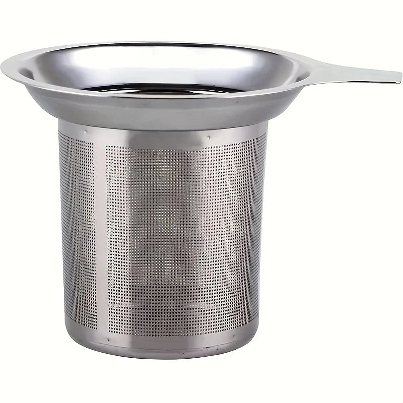 1pc High-quality Stainless Steel Tea Filter With A Single Mesh, Which Can Achieve Precise Brewing And No Leakage Pouring Qme Stainless Steel
