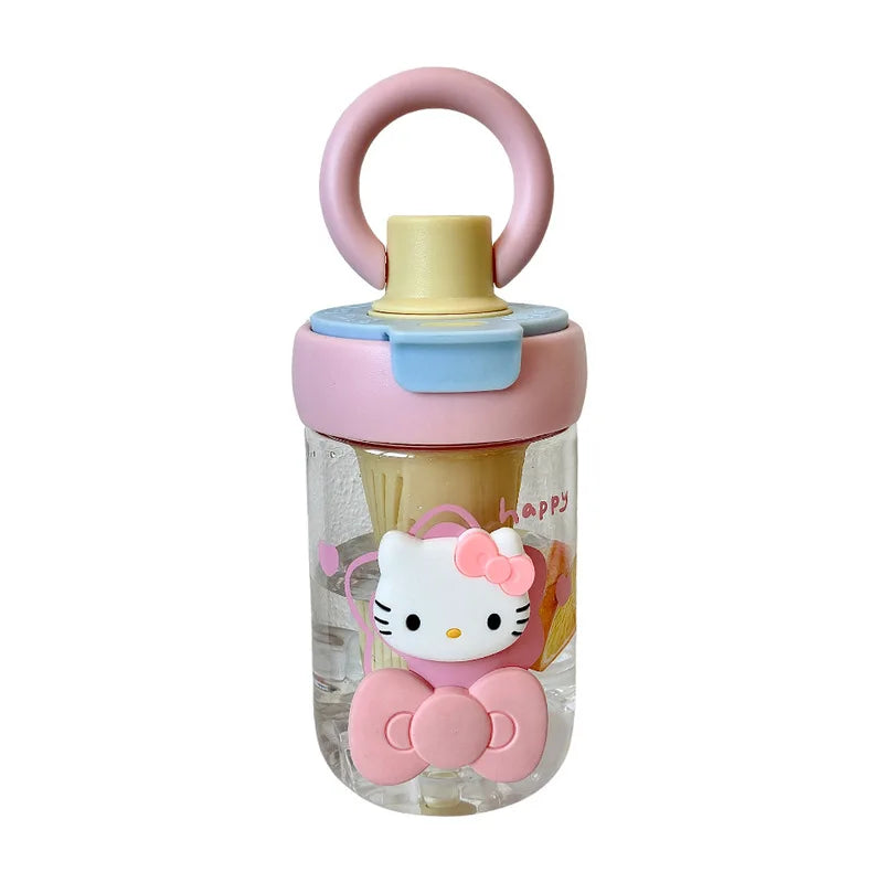 Hello Kitty Stylish Water Cup for Girls New Summer Student-Friendly Portable Large-Capacity Straw Cup Teacup Qme