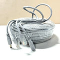 RJ45 + DC 12V Power Lan Cable 5M 2 in 1 Network Extension Cable for IP Security Camera System Qme Gray Color 5M