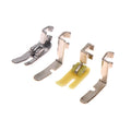 Sewing Machine Zipper Presser Foot Iron Plastic Left Right Hole Qme 4pcs