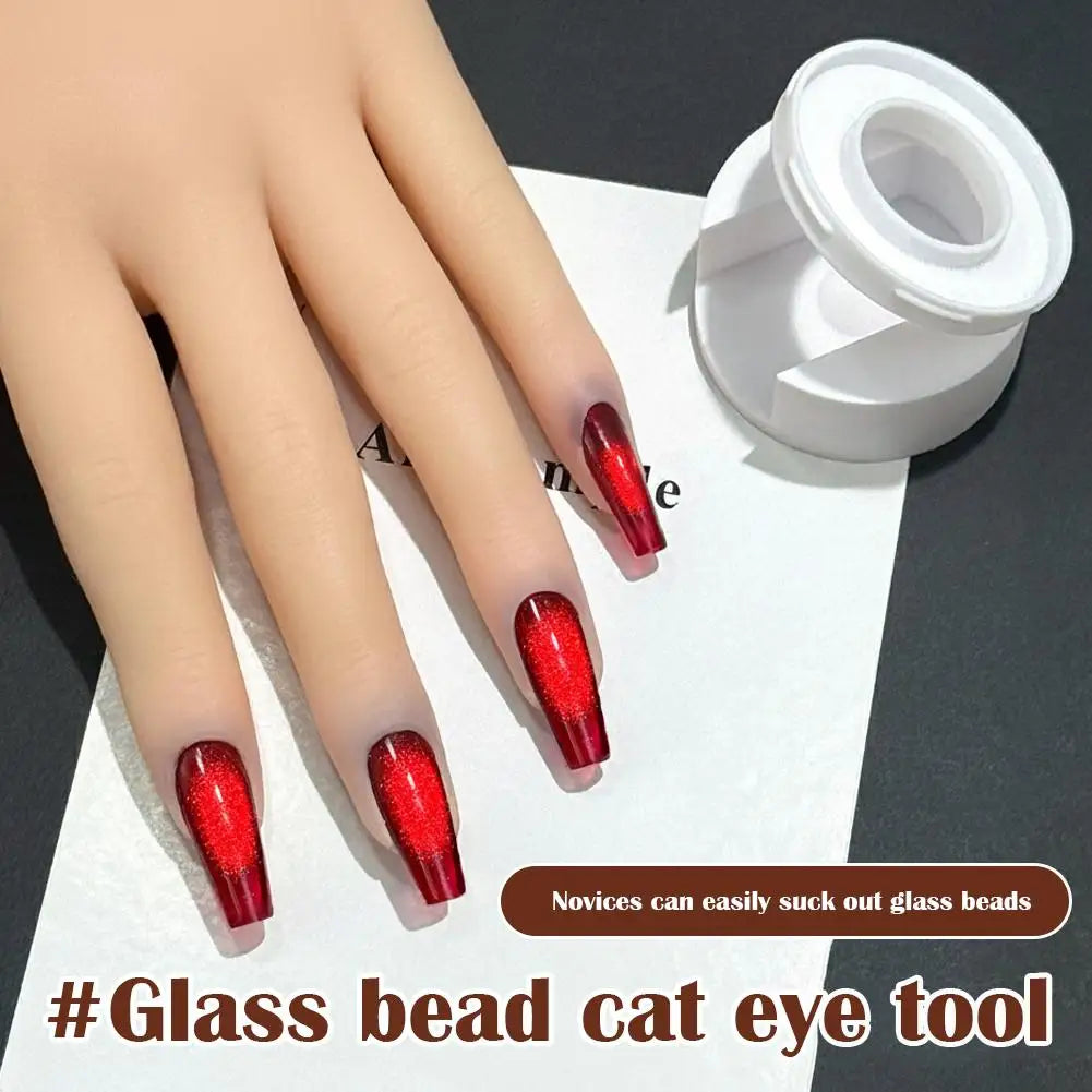 Double Head Cylindrical Nail Magnet Stick Cat Eye Auxiliary Device Quick Suction Cat Eye Nail Magnet Manicure Tool For Nail Art Qme