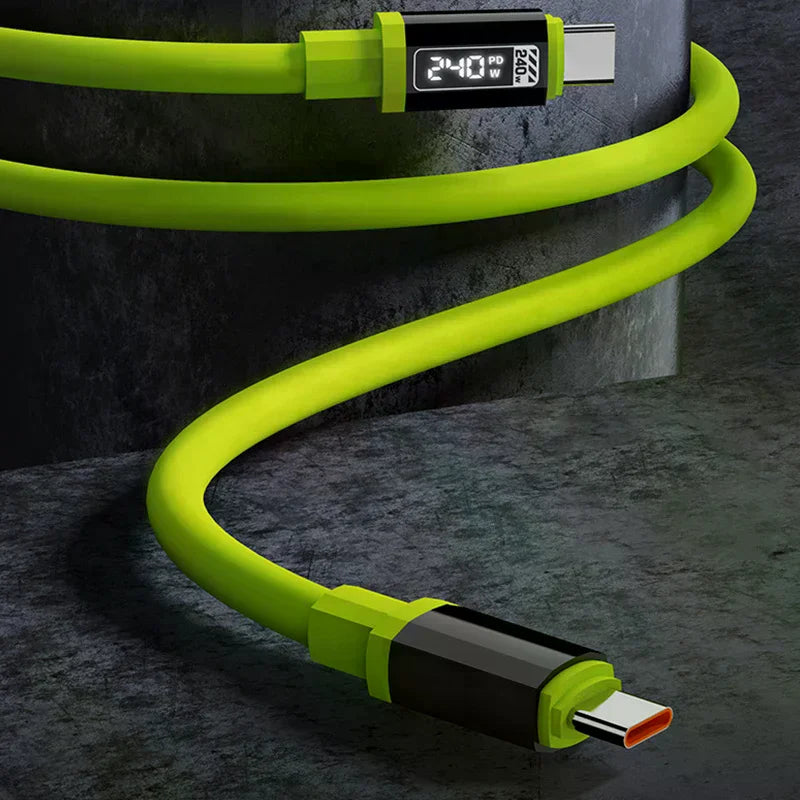 240W USB C Cable Power Display Fast Charging Charger 15 16 17 Huawei Qme