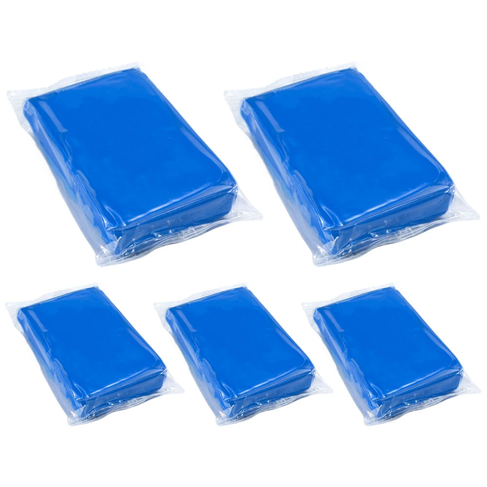 Blue Car Plasticine Car Detailing Cleaning Magic Clay Bar Auto Washing Super Clean Car Paint Maintenance Cleaning Supplies Qme 5PCS
