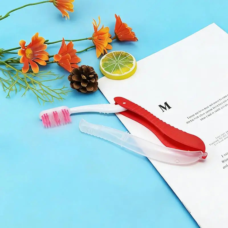 Compact Folding Toothbrush Foldable Design Travel Pocket Suitable Qme