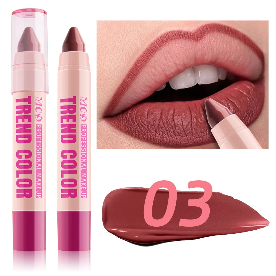Moisturizing 12 Lipliner Pen Waterproof Plumping Stain Lipstick Qme 03