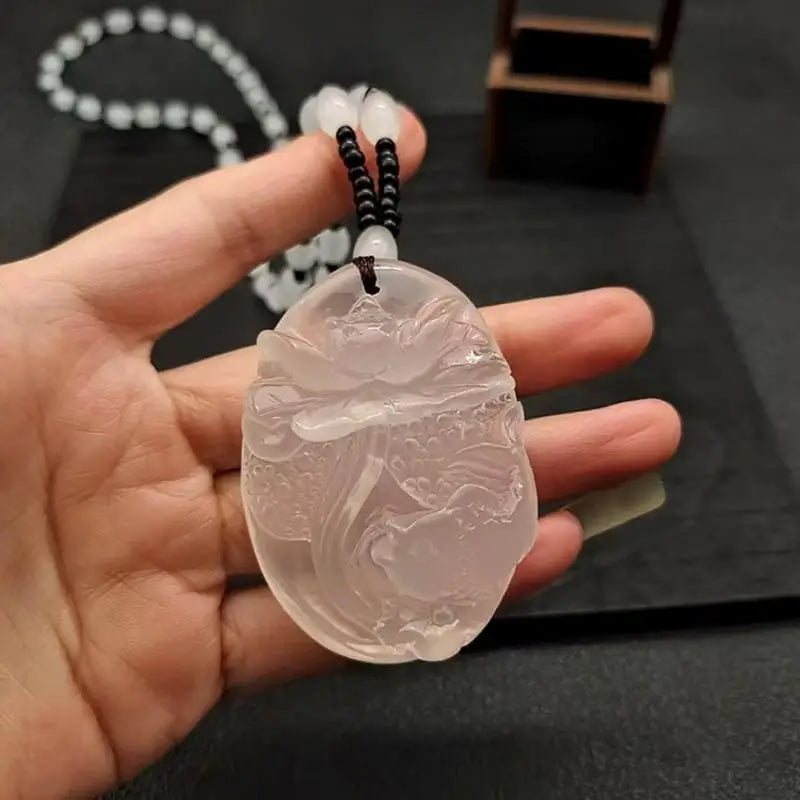 Sunlight UV Color Change Necklace Water Drop Pendent Necklace For Women Unisex Lucky Long Pendant Sweater Chain Ornaments Qme A6