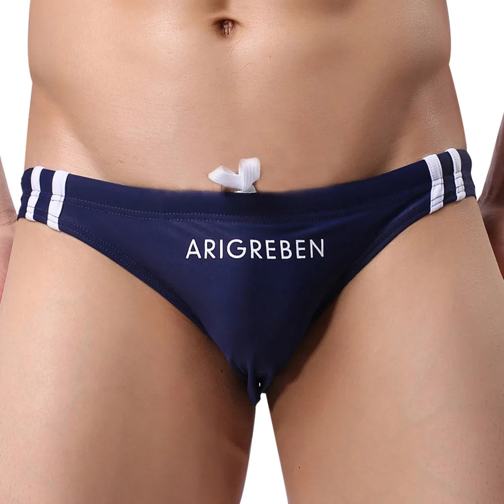 Men Summer Quick Dry Swim Trunks Boys Adults Breathable Sport Shorts Swimwear Briefs Bermudas Masculina Swimming Shorts Qme Navy XL