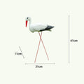 Outdoor Garden Decoration Creative Lifelike Animal Model White Crane Qme Default Title