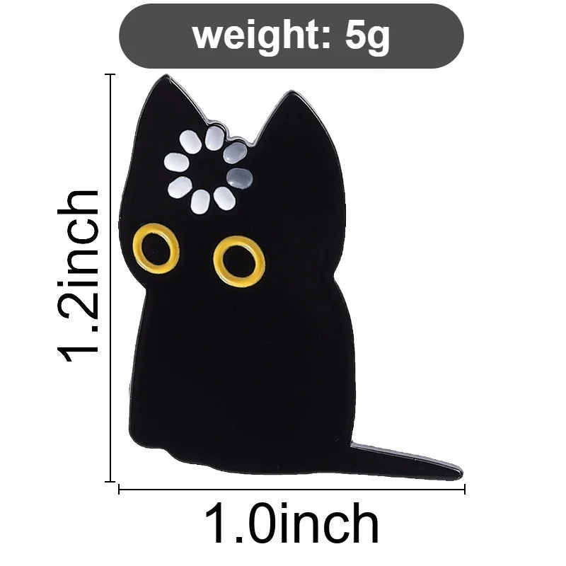 Cute Crash Cat Enamel Pin Funny Cartoon Kitten cat Creative Backpack Hat Lapel Pin Fashion Jewelry Gift for Friends Cat Lovers Qme