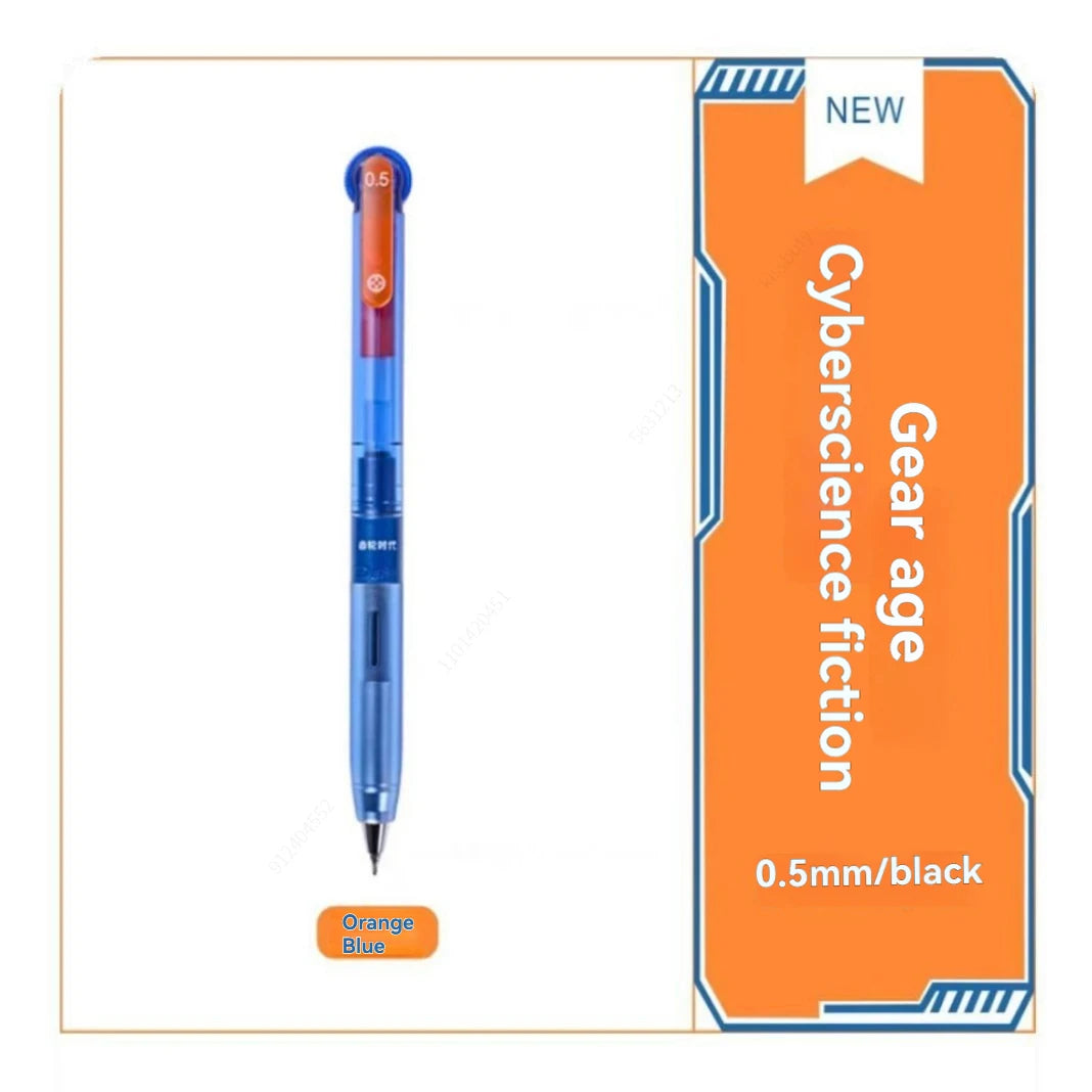Quick Dry Black Gel Pens, Medium Point (0.5mm),CS Tip, Low-Weight Design Retractable Gel Pens With Comfortable Full Grip Qme 1pc-orange blue black