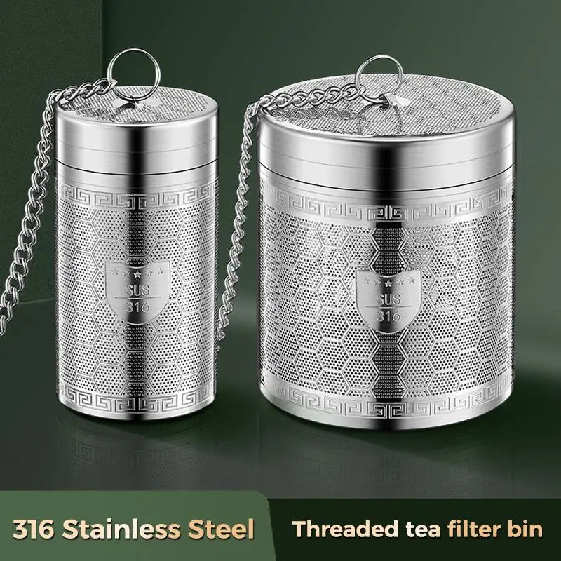 316 Stainless Steel Tea Infuser With Ultra Fine Mesh Extender Chain For Home Office Travel Brewing Loose Leaf Tea Qme