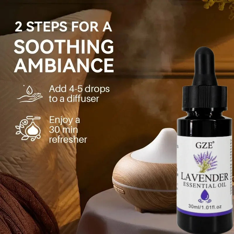 GZE Lavender Essential Oil - Natural Lavender Essential Oil for Light Beige and HairCare, DlY & Diffuser, Premium Essential Oil Qme