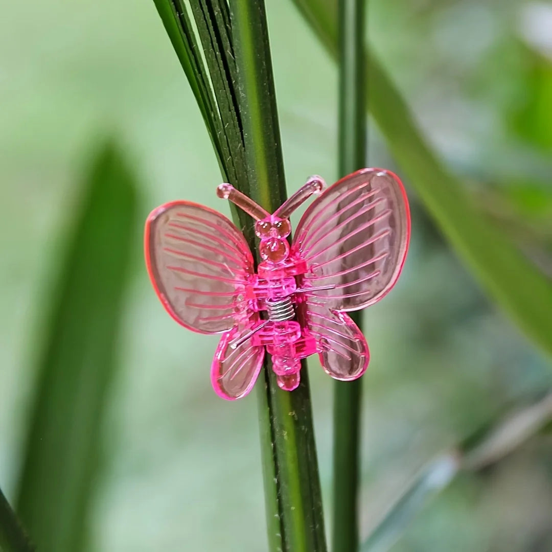 Butterfly Plant Support Clips Reusable Plastic Stem Fixing Clamp Vine Traction Clip For Garden Plant Flower Vine Fixing Tool Qme