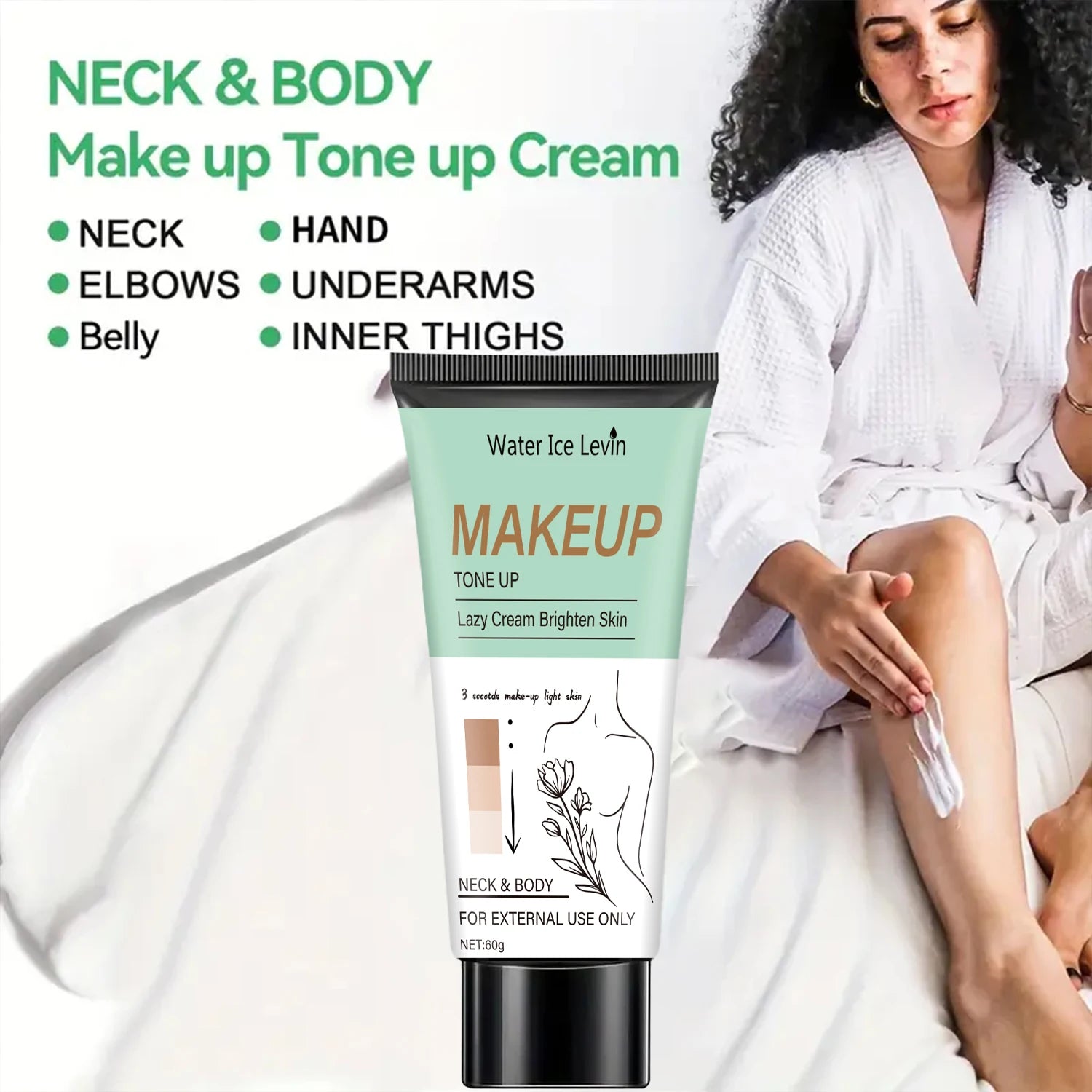 Face and Body Brightening Cream - Toning Cream, Facial and Body Makeup, Suitable for Face, Neck, Armpits, Joints and Other Areas, with a Gentle Texture That Brightens and Moisturizes Simultaneously Qme