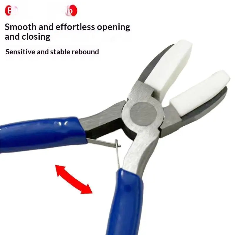 Nylon Jaw Pliers Carbon Steel Craft Plat Nose Pliers DIY Tools For Beading Looping Shaping Wire Jewelry Making Qme
