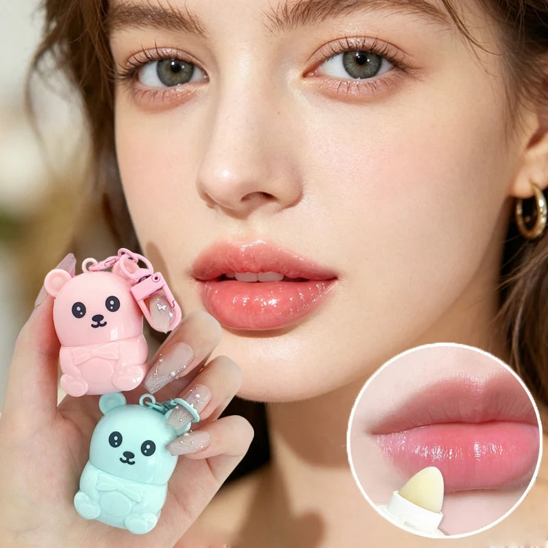 Cute Bear Fruit Lipstick Deep Moisturizing Care Lip Skin Prevent Dry Qme