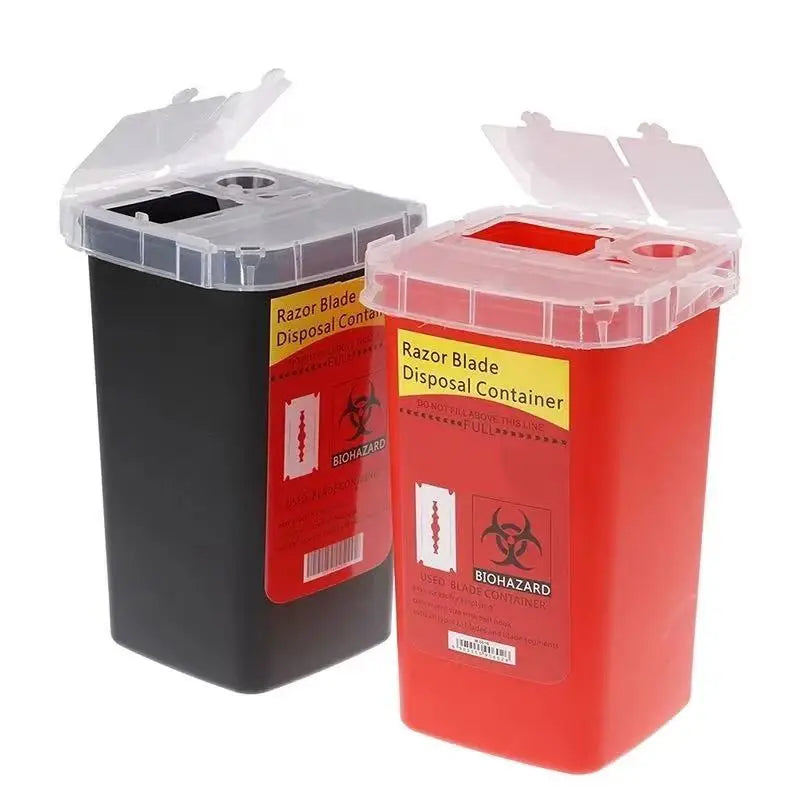 Barber Shop Accessories Feather Razor Blade Disposal Case Trash Can Qme