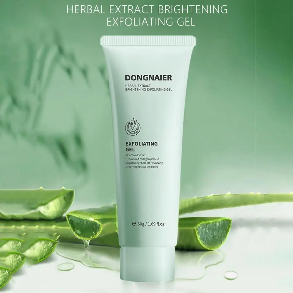 Brightening Exfoliating Gel Herbal Extract Facial Cleansing Scrub Qme