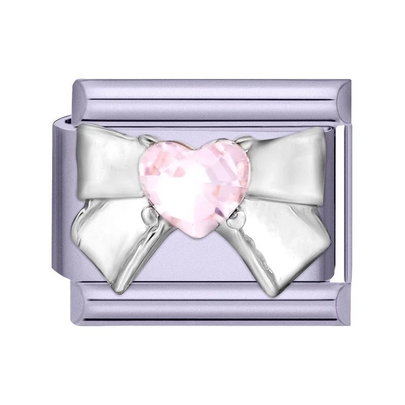 Colorful Square Zircon Pendant Italian Charm Fit 9mm Stainless Steel Women DIY Bracelet Drop Shipping Fashion Jewelry Wholesale Qme Style 9
