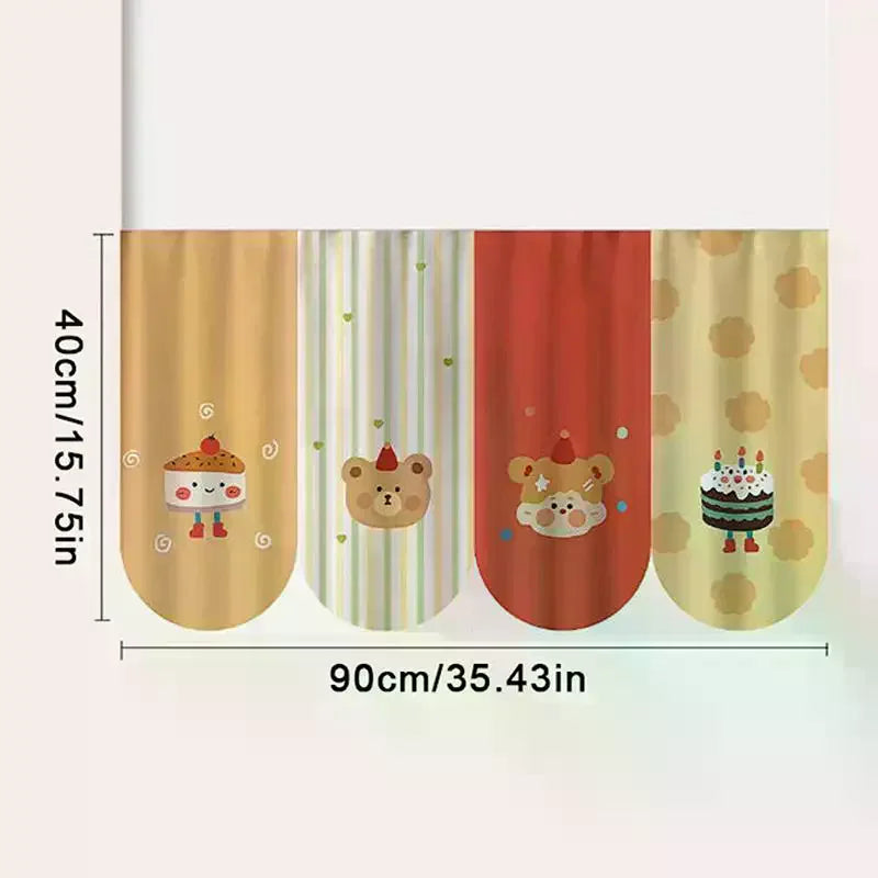Self-Adhesive Animal Door Curtain Portable Easy No-Drill Multi-Room Use Door Curtain For Door, Window, Kitchen, Basement Qme