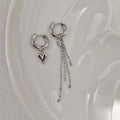 Punk Long Heart Star Pendant Earrings Women Simple Fashion Geometric Qme A2