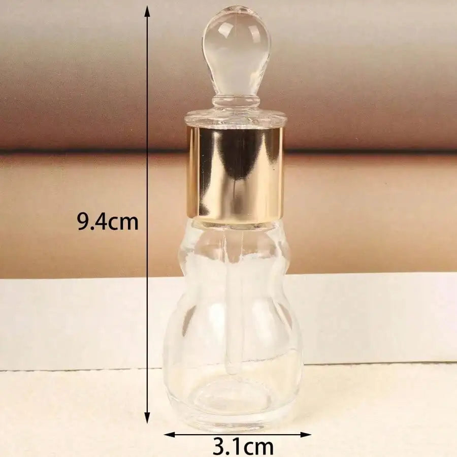 Refillable Transparent Glass Essential Oil Perfume Bottle Mini Sample Qme