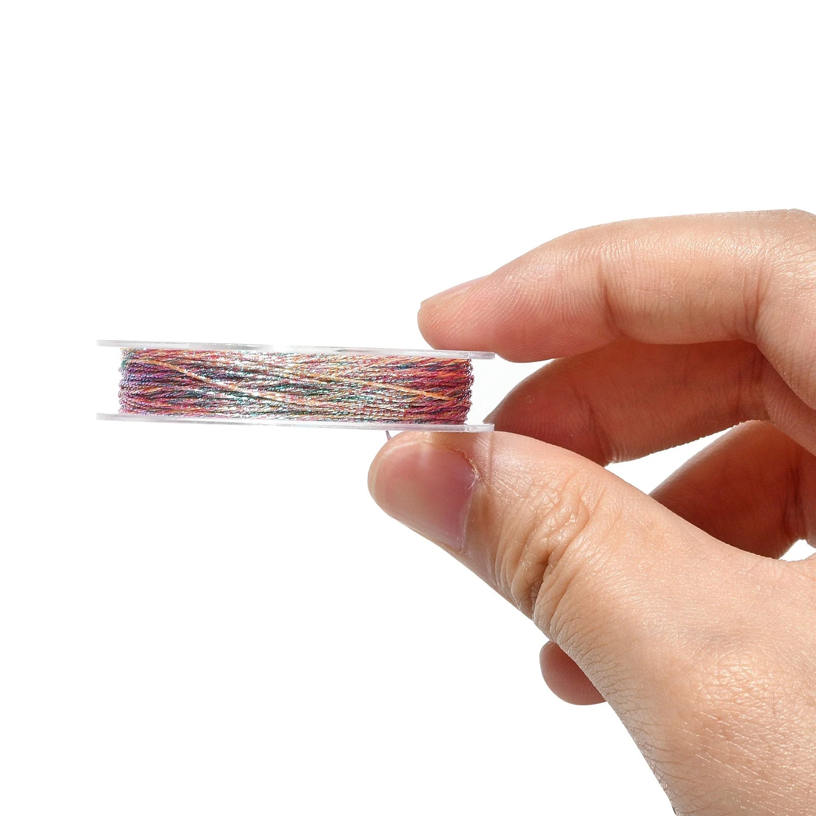 Approx 22m/roll 0.3mm Colorful Metallic Polyester Cord Braided Cords Jewelry Threads for Jewelry Making Knotting Crafts Qme