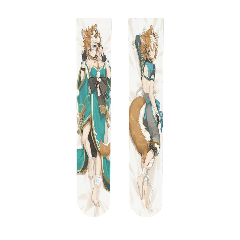 Interesting Japanese Design Women's Stockings Genshin Series Thigh Qme style7 One Size