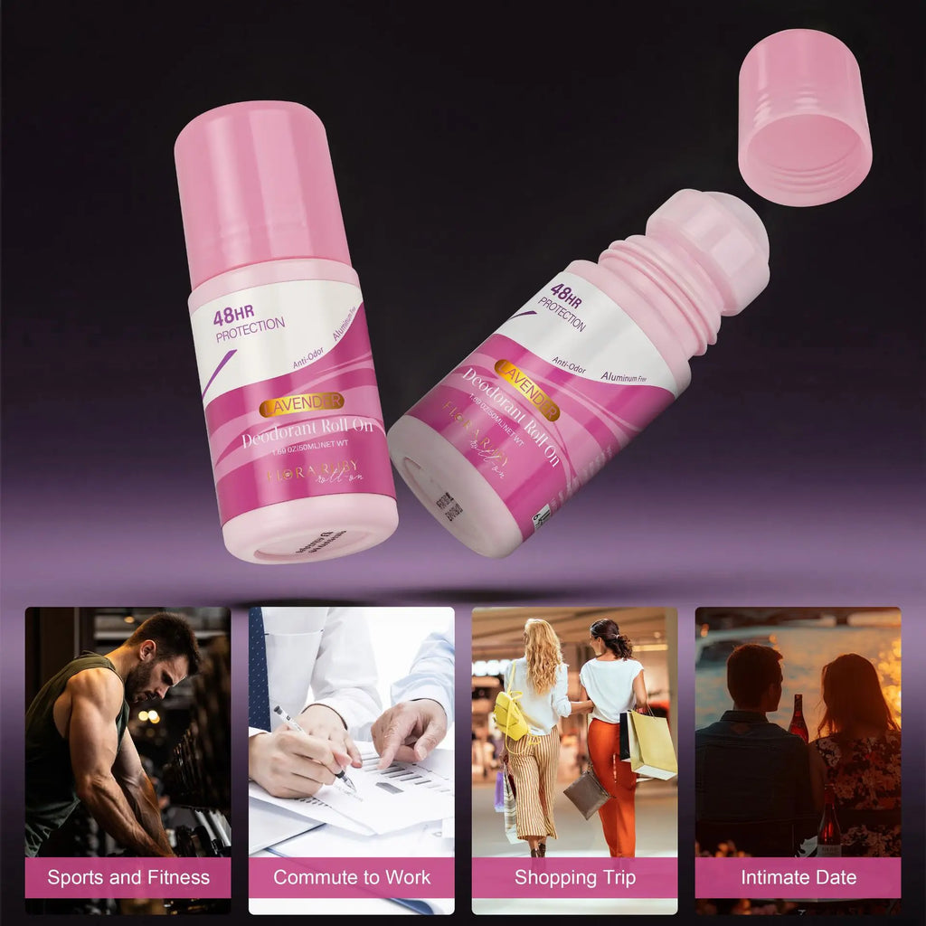 5 Scents Roll Deodorant 48H Antiperspirant Roller Underarm Odor Qme