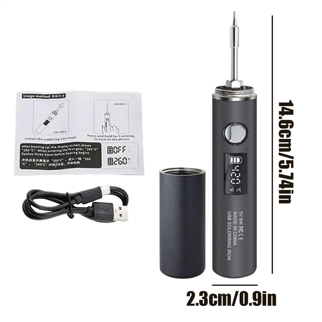 Soldering 5 Temperature Settings Adjustment Solder Iron Digital Qme