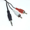 3.5mm Audio AV Video Headphone Connector Cable Cord Car Cable Splitter, 2RCA Phono Male, Stereo Male Plug To Qme 10pcs