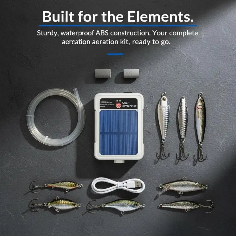 USB Aquarium Pumps Portable Solar Oxygen Pump Pipe Wave Maker Quiet Qme